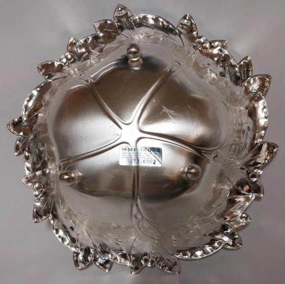 Ornate WMF Ikora Silver Plated Footed Bowl Tarbish Resistant Germany Vintage - Picture 4 of 4